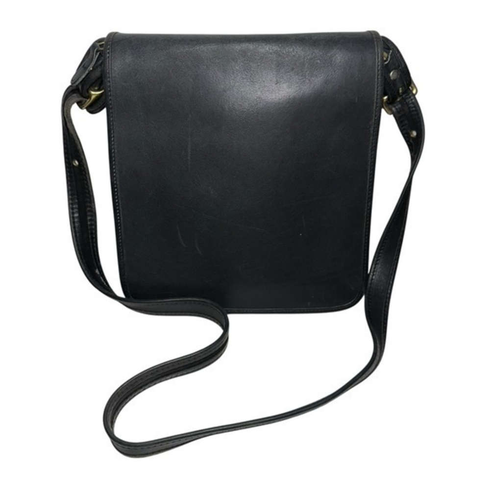 Coach Vintage Black Leather Legacy Studio Flap Crossbody Shoulder 9144 Bag